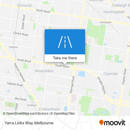 Mapa Yarra Links Way