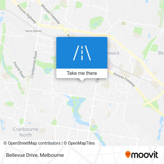 Bellevue Drive map