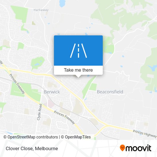Clover Close map