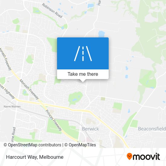 Harcourt Way map