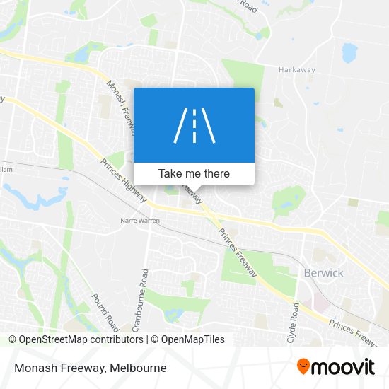 Monash Freeway map