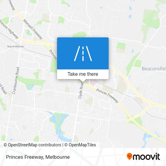 Princes Freeway map