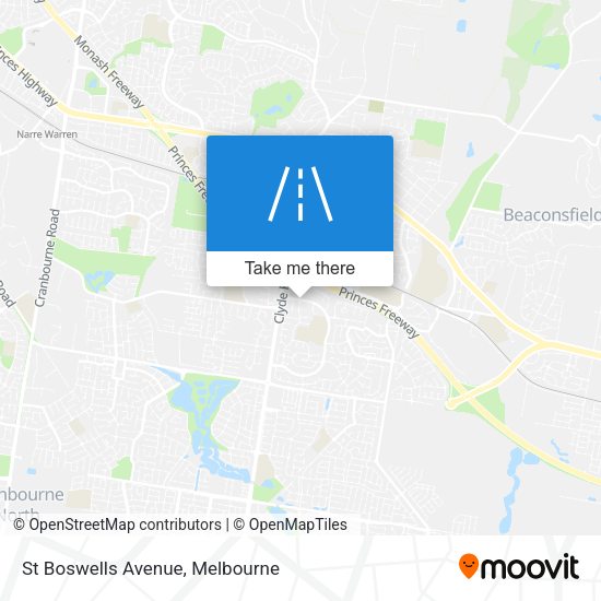 St Boswells Avenue map