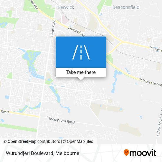 Wurundjeri Boulevard map