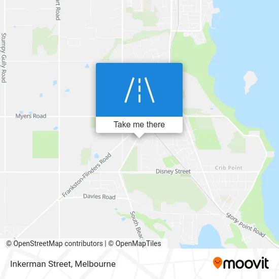 Mapa Inkerman Street