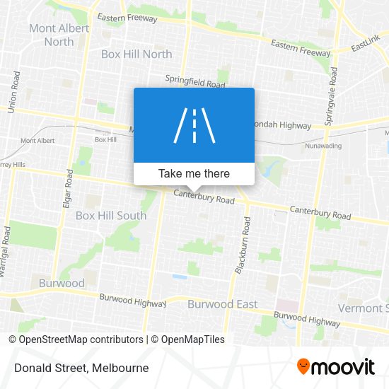 Donald Street map