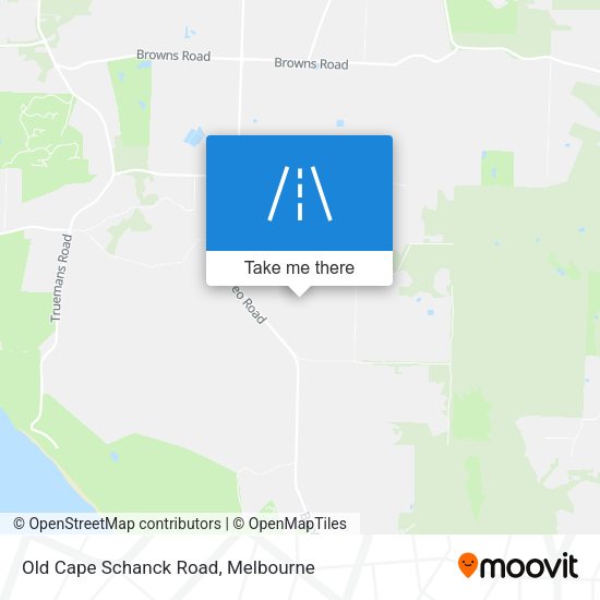 Old Cape Schanck Road map