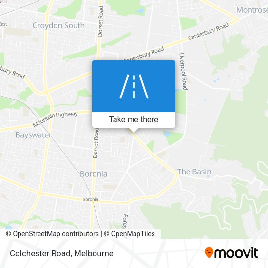 Colchester Road map