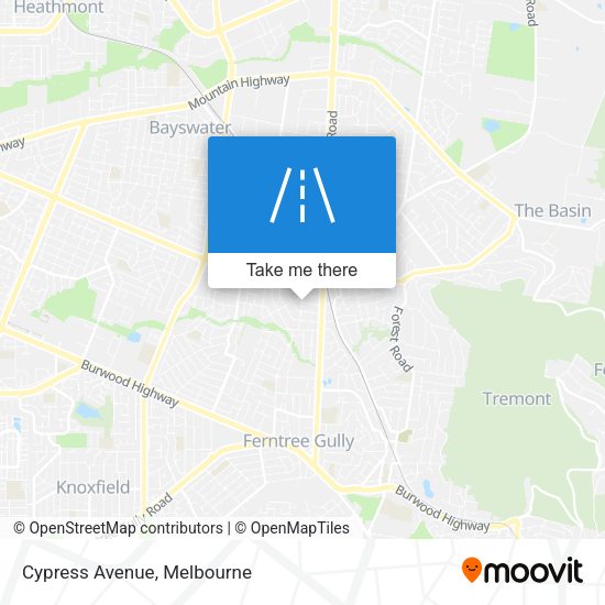 Cypress Avenue map
