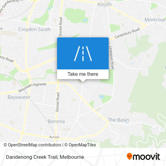 Dandenong Creek Trail map