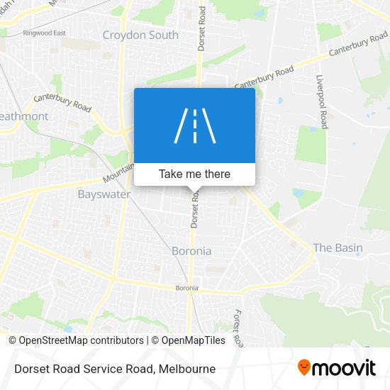 Dorset Road Service Road map