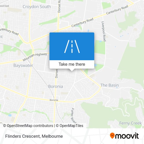 Flinders Crescent map
