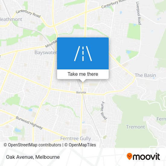 Oak Avenue map