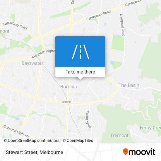 Stewart Street map