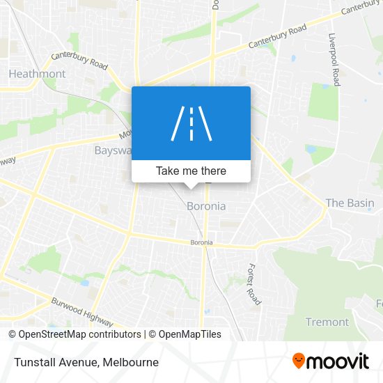 Tunstall Avenue map