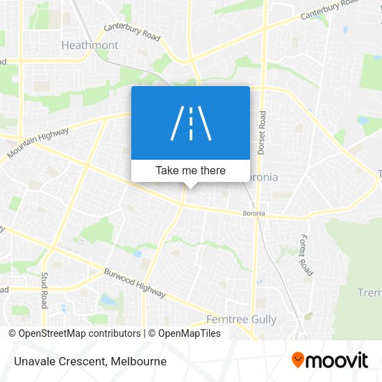 Unavale Crescent map