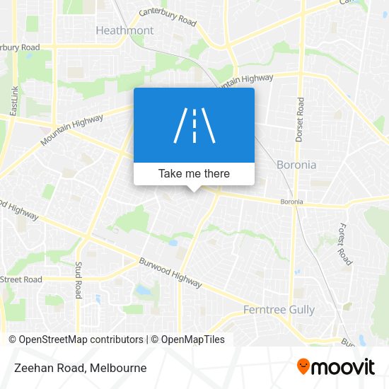 Zeehan Road map