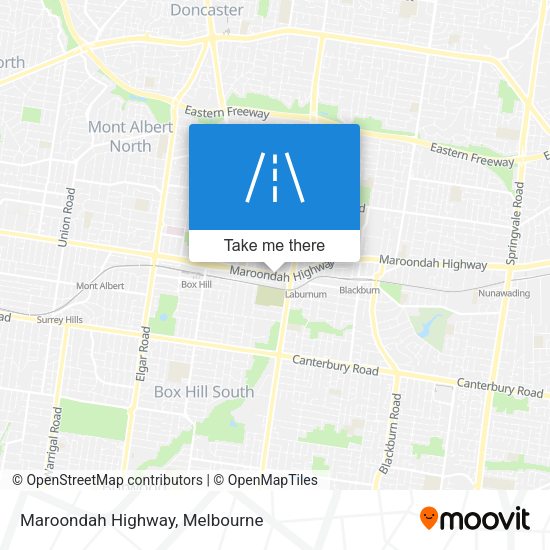 Maroondah Highway map