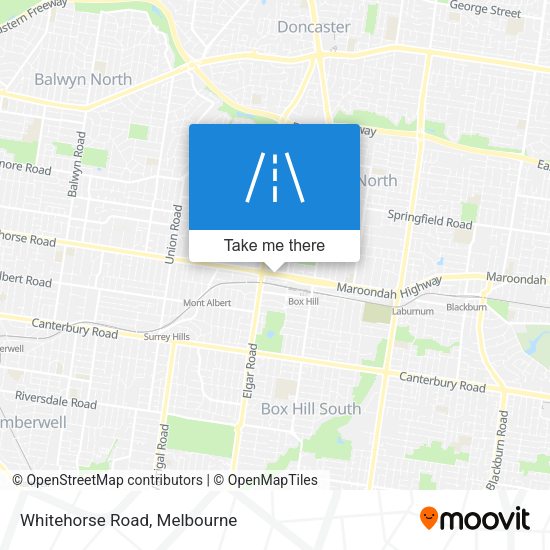 Whitehorse Road map