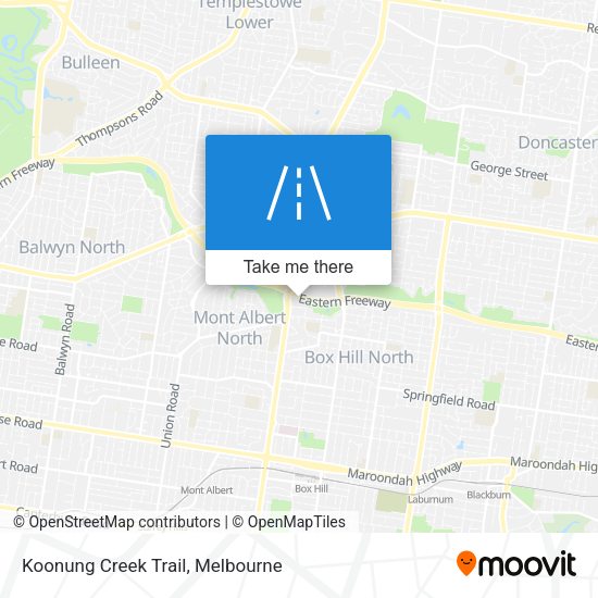 Koonung Creek Trail map