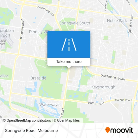 Mapa Springvale Road