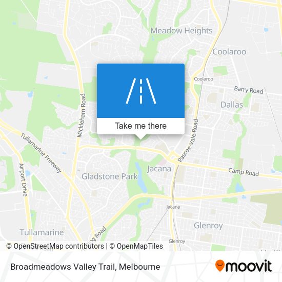 Broadmeadows Valley Trail map