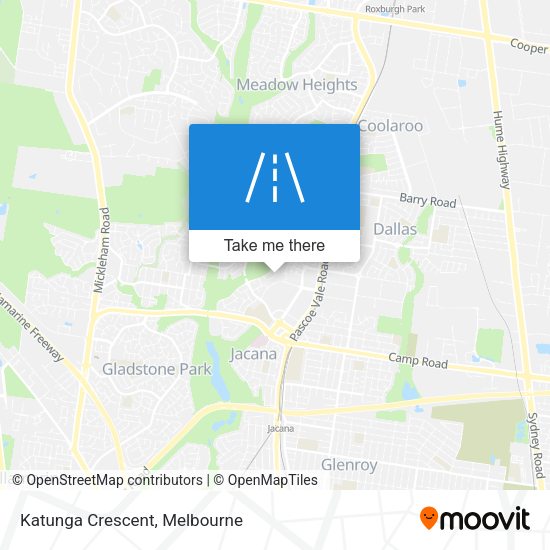 Katunga Crescent map