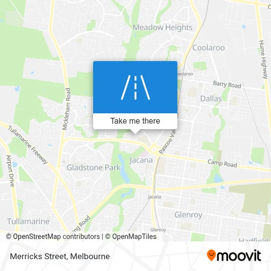 Mapa Merricks Street