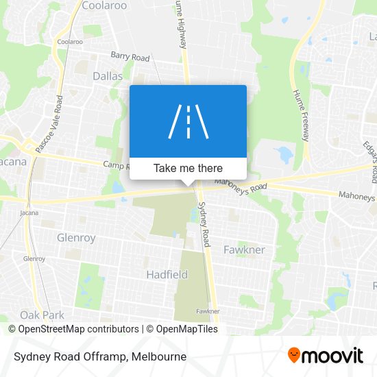 Sydney Road Offramp map