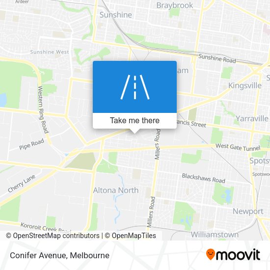 Conifer Avenue map