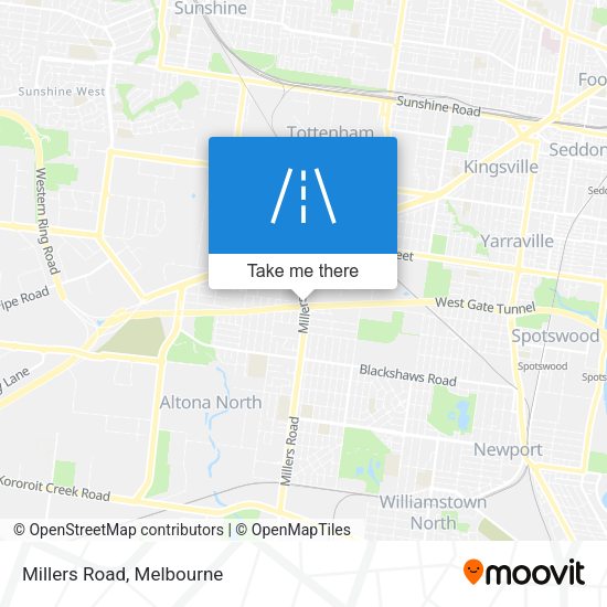 Millers Road map