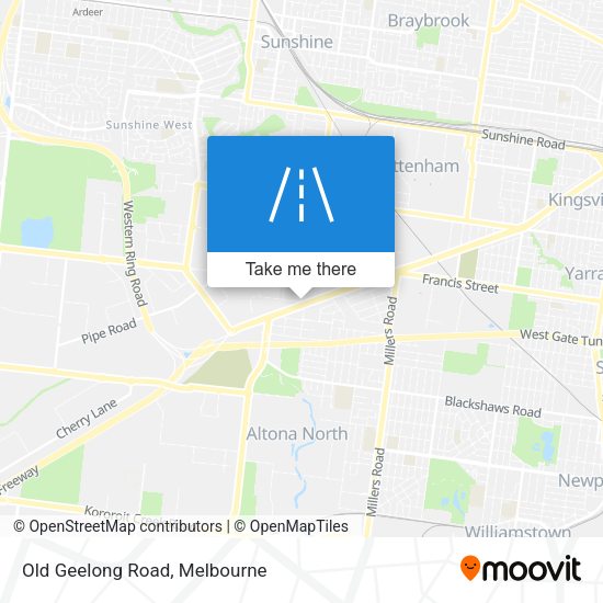 Old Geelong Road map