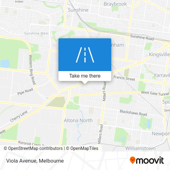 Viola Avenue map