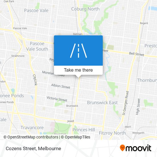 Cozens Street map