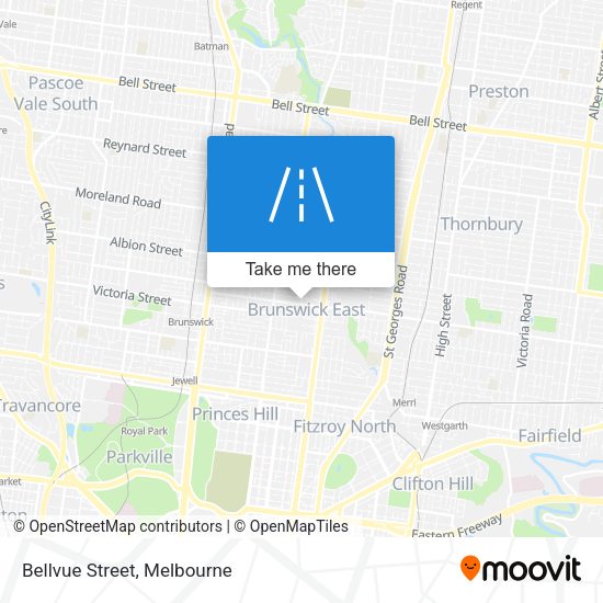 Bellvue Street map