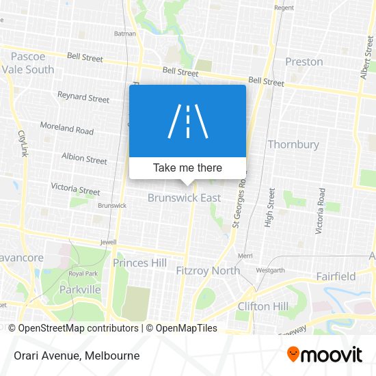 Orari Avenue map