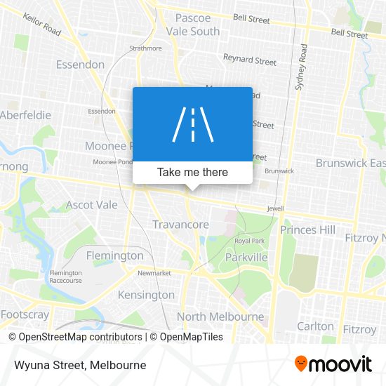 Wyuna Street map