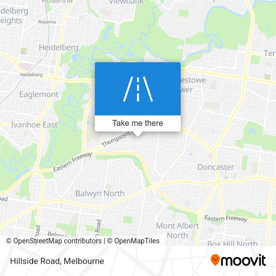 Hillside Road map