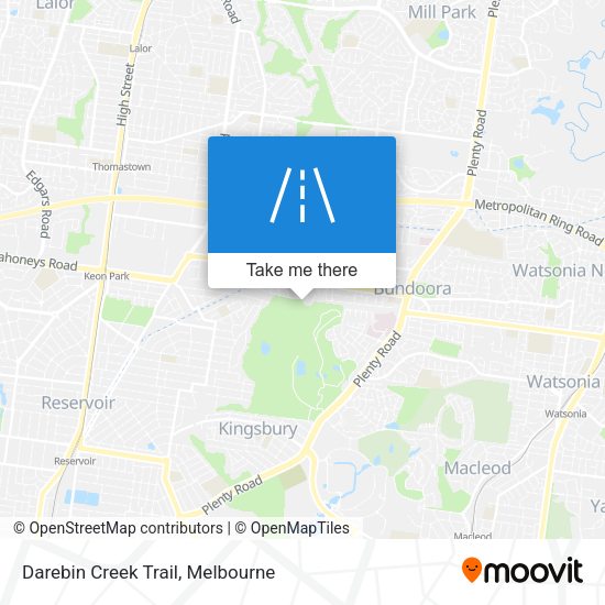 Darebin Creek Trail map