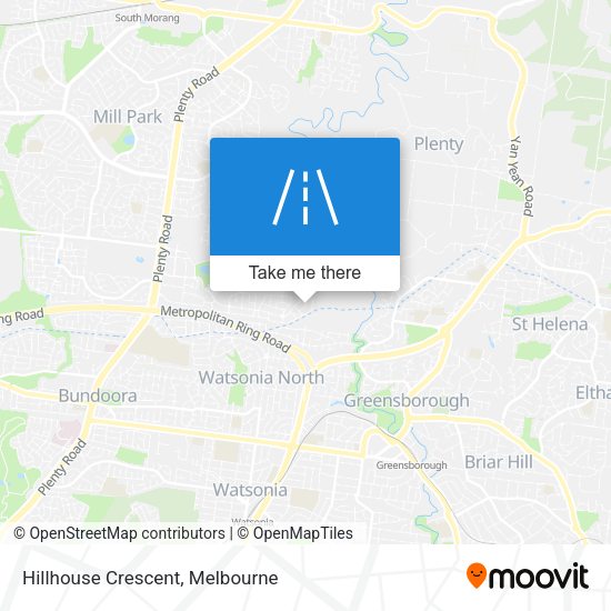 Hillhouse Crescent map