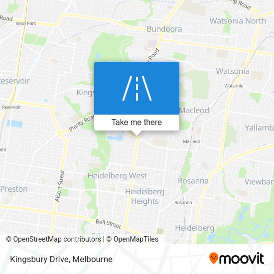 Kingsbury Drive map