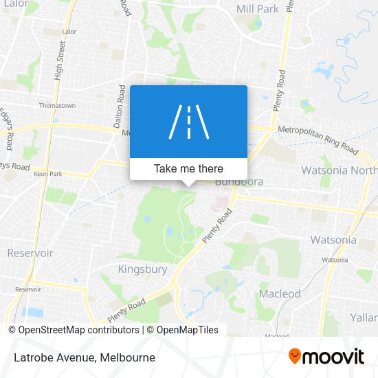 Latrobe Avenue map