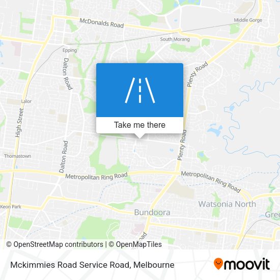 Mckimmies Road Service Road map