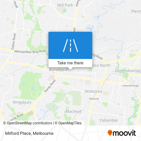 Milford Place map