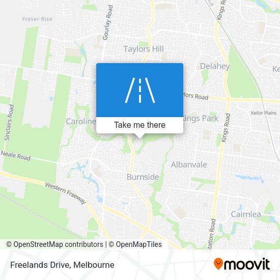 Freelands Drive map