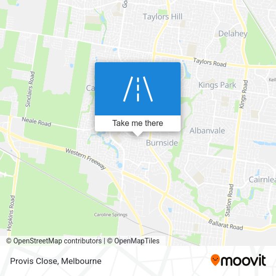Provis Close map