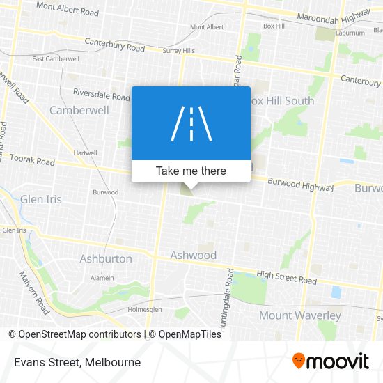 Evans Street map