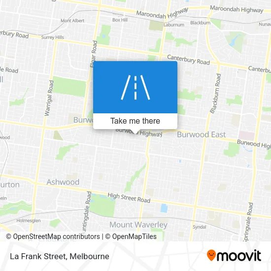 La Frank Street map