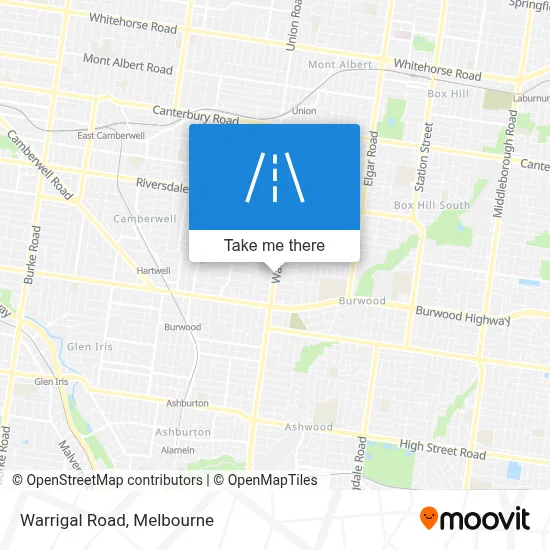 Mapa Warrigal Road
