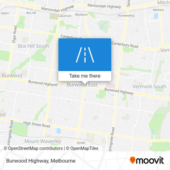 Burwood Highway map